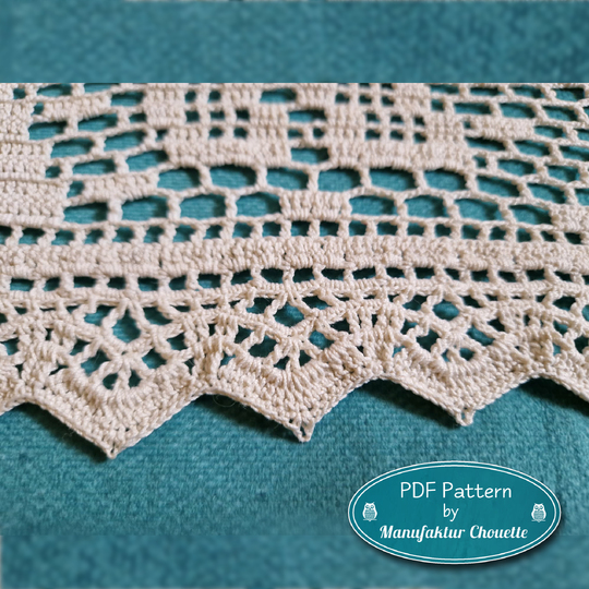 Elephant doily - Elephant collection, crochet pattern filet crochet