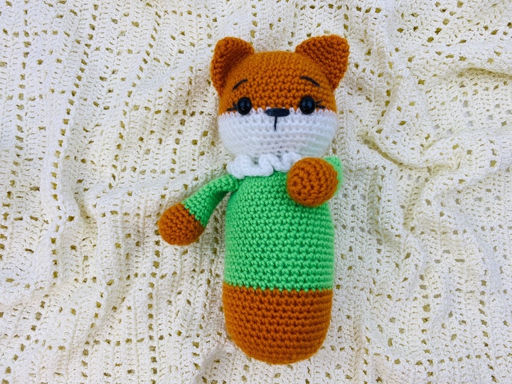 Fuchs-Kokon – Das erste Spielzeug (Häkelanleitung Amigurumi)