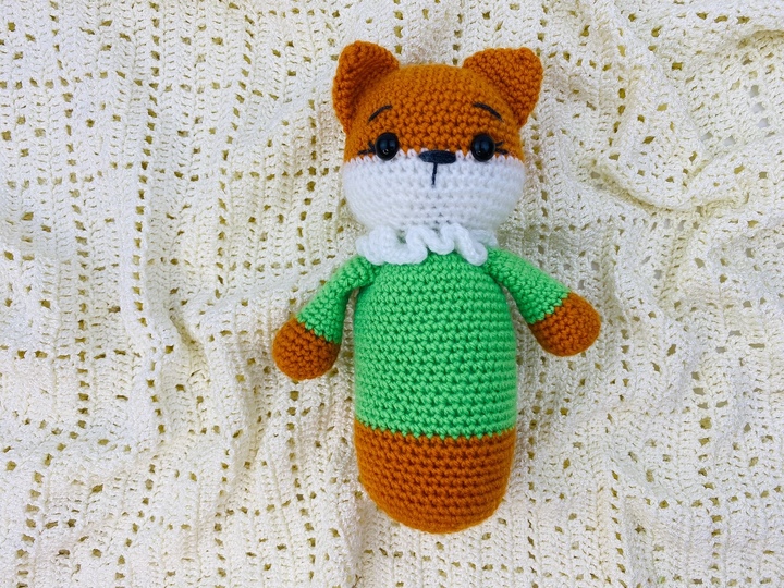Fuchs-Kokon – Das erste Spielzeug (Häkelanleitung Amigurumi)