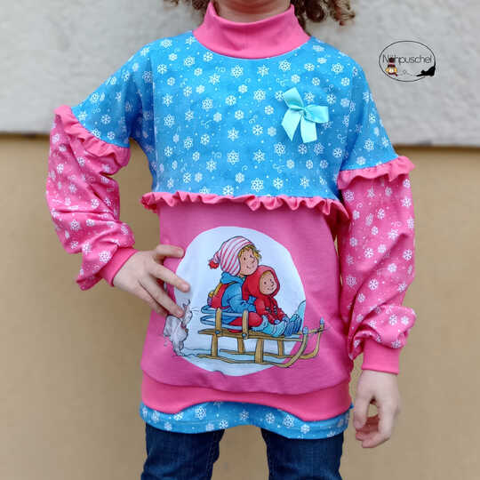 Schnittmuster Girly Sweater Robin (Gr. 80–176)