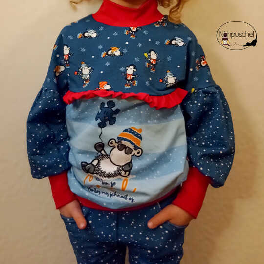 Schnittmuster Girly Sweater Robin (Gr. 80–176)