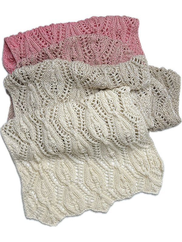 STOLA GERLINDE … MIT BLATTMUSTER GESTRICKT - Bild 3