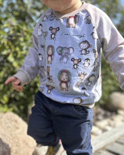 Raglanpulli RUNA MINI | Nähanleitung und Schnittmuster | 50-104 | 3 Weiten