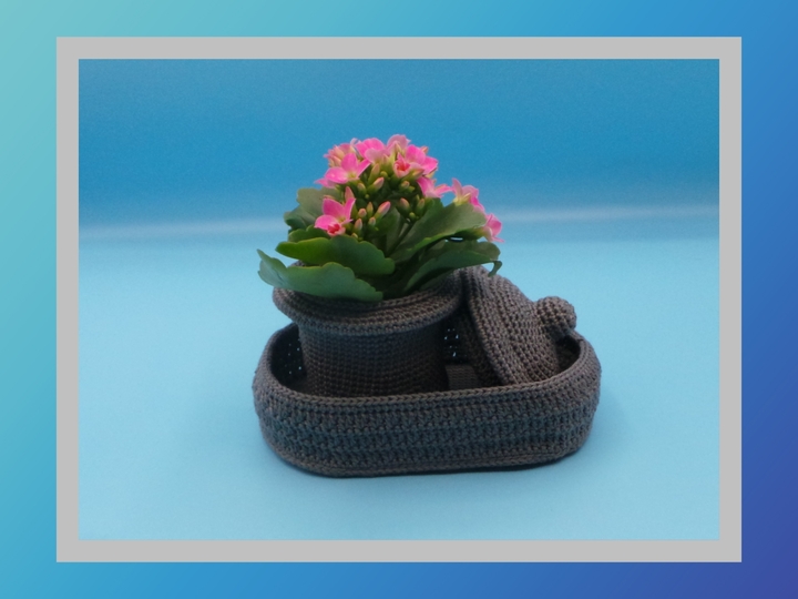 Häkelanleitung Körbchen mit Töpfchen