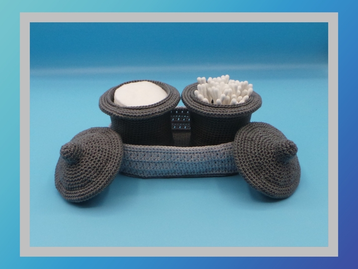 Häkelanleitung Körbchen mit Töpfchen