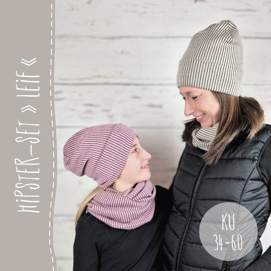 Hipster BEANIE & LOOP | KU 34-60 | Nähanleitung und Schnittmuster
