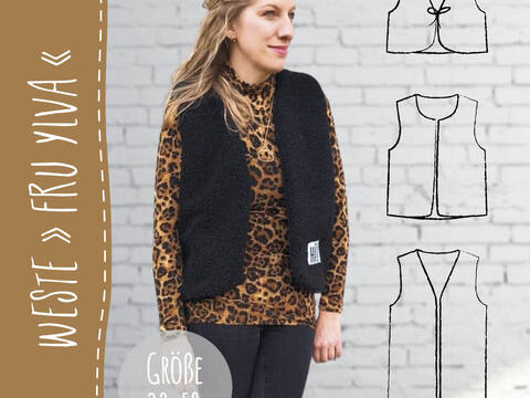Weste FRU YLVA | Nähanleitung und Schnittmuster | 32-58