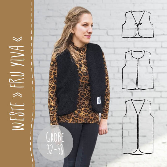 Weste FRU YLVA | Nähanleitung und Schnittmuster | 32-58