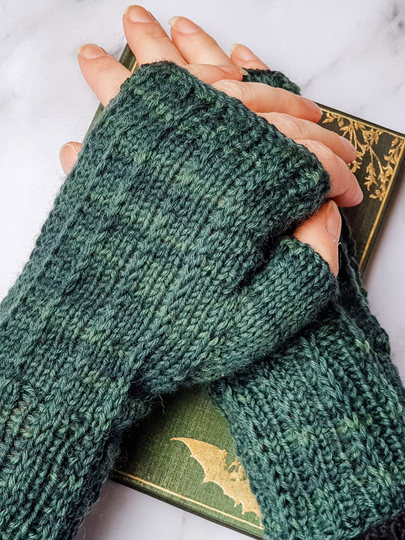 ONELINER fingerless mittens knitting pattern