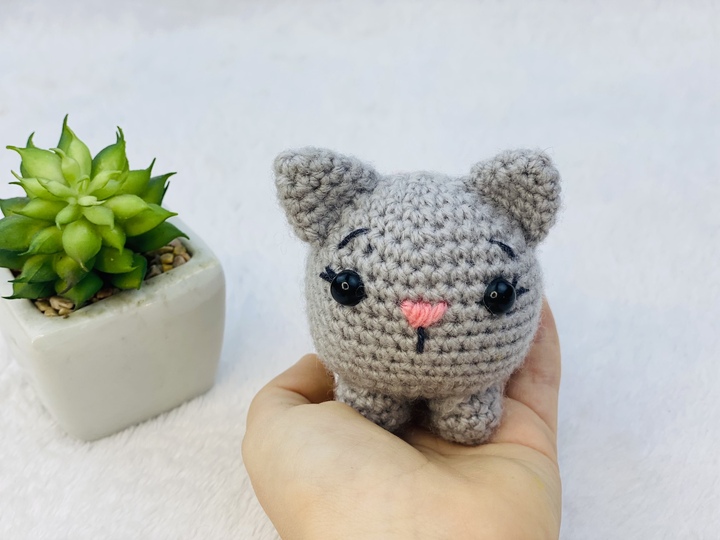 Süßes Kätzchen (7 cm), Anti-Stress, Schlüsselanhänger