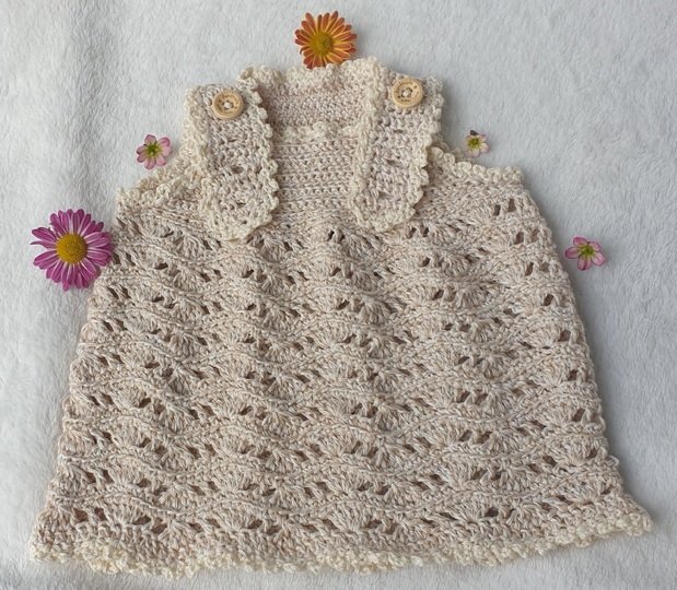 Häkelanleitung Baby-Top & Kleidchen „Ocean Wave“ – mitwachsend & rutschfest