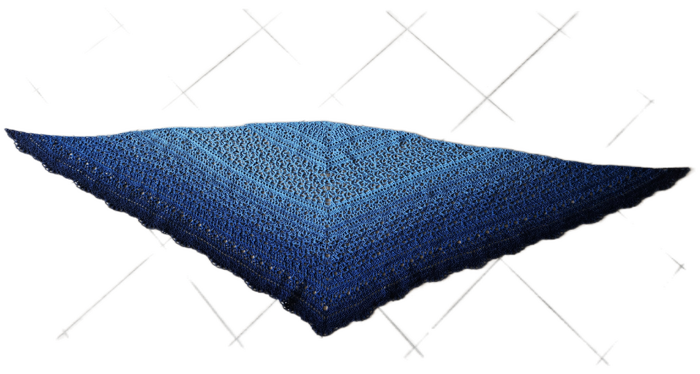 Häkelanleitung für das flache Dreieckstuch Saya No 1