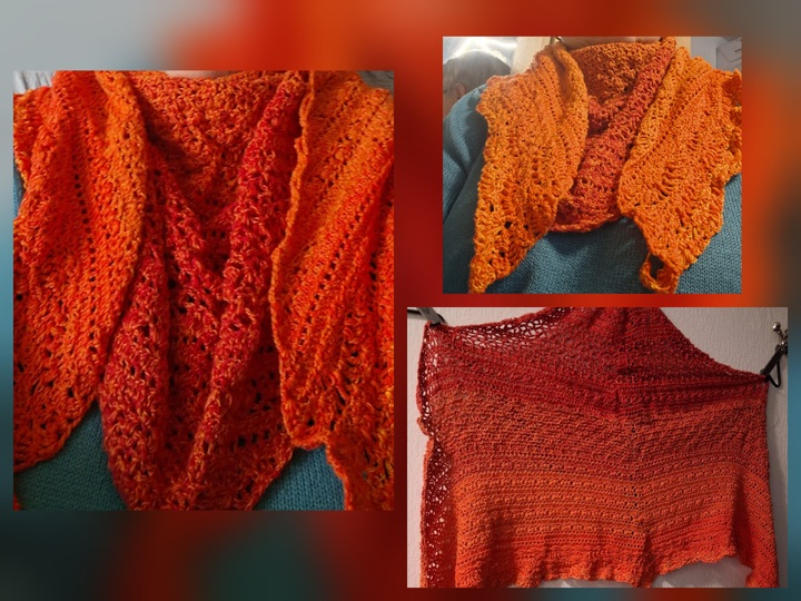 Häkelanleitung für das flache Dreieckstuch Saya No 1