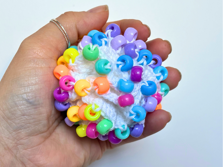 Fidget Toy Stressball m. Perlen, No Sew Anti Stress Spielzeug Ball Sensorik