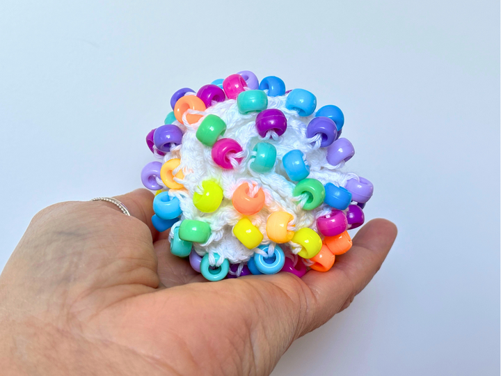Fidget Toy Stressball m. Perlen, No Sew Anti Stress Spielzeug Ball Sensorik