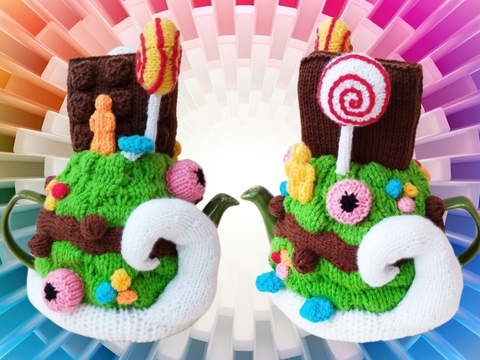 TeaCosyFolk's Candy Wonderland Tea Cosy Knitting Pattern