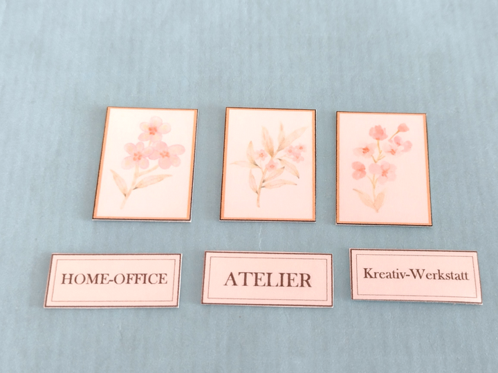 Miniatur-Büro-Set: Planung & Wand (1:12)