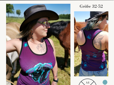 Schnittmuster Rebecca – Damen-Top mit Racerback (Gr. 32–52)