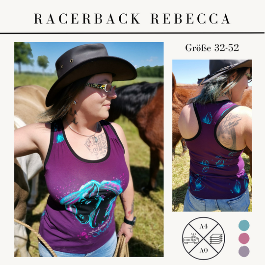 Schnittmuster Rebecca – Damen-Top mit Racerback (Gr. 32–52)