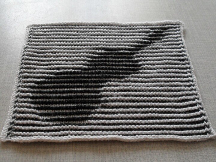 Musik - Geige in Schattenstricktechnik