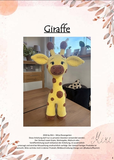 Häkelanleitung Giraffe Lumi