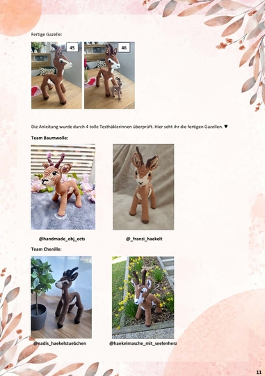 Häkelanleitung Gazelle Mirabelle