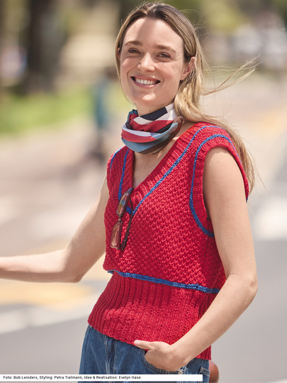 Pullunder im Schachbrettmuster