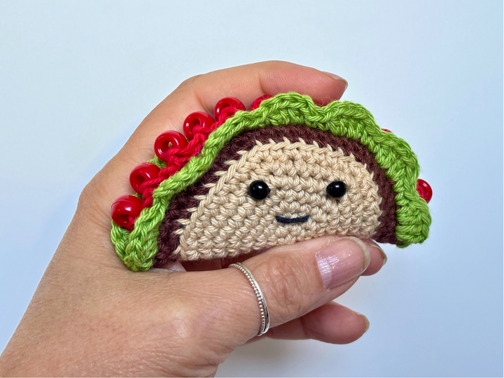 Beaded Taco Clicker Fidget, No Sew Sensory Toy Click Clack, Kawaii Food PDF