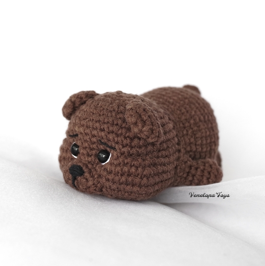 Baby Bear Crochet Pattern, Stuffed Plush Easy Cute Teddy Bear