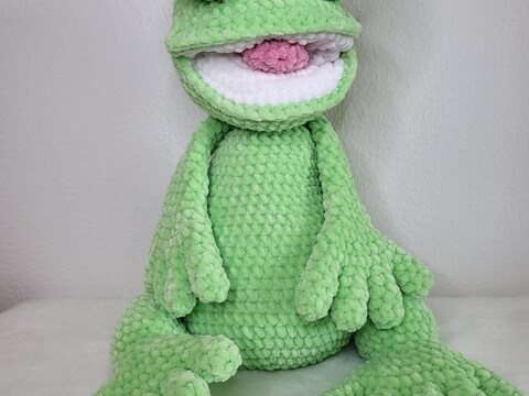 Häkelanleitung flauschiger Frosch