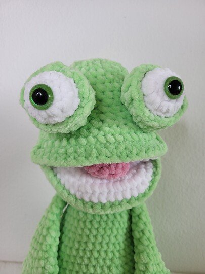 Häkelanleitung flauschiger Frosch