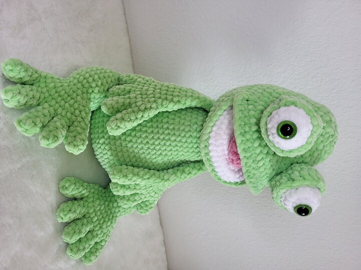 Häkelanleitung flauschiger Frosch