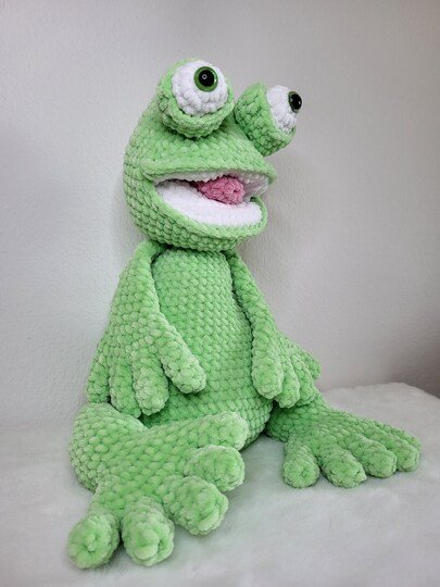 Häkelanleitung flauschiger Frosch