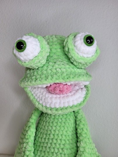 Häkelanleitung flauschiger Frosch