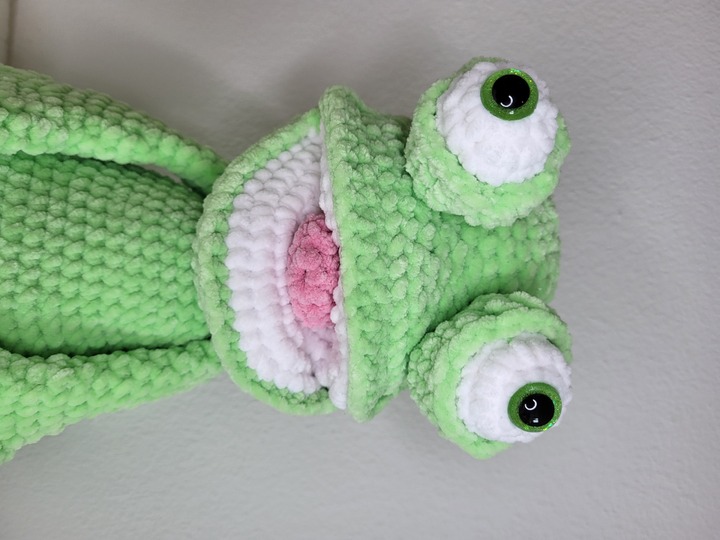Häkelanleitung flauschiger Frosch