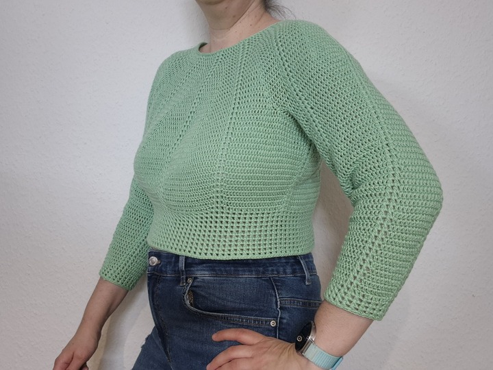 Häkelanleitung Tunika oder Crop-Pulli Kryss