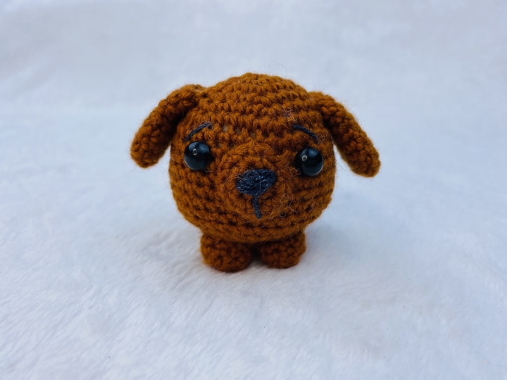 Häkelanleitung-Treues Hündchen (7 cm), Anti-Stress , Schlüsselanhänger