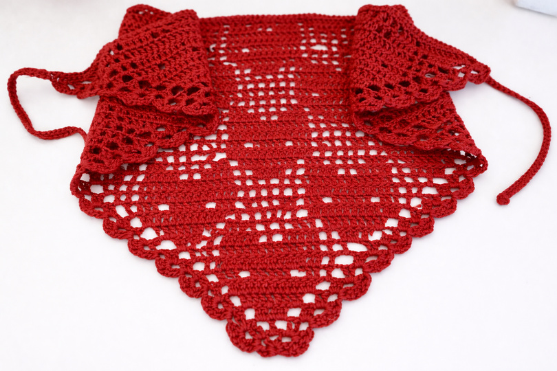 H7 Crochet Pattern for a Headscarf / Kerchief /Bandana “Cat”