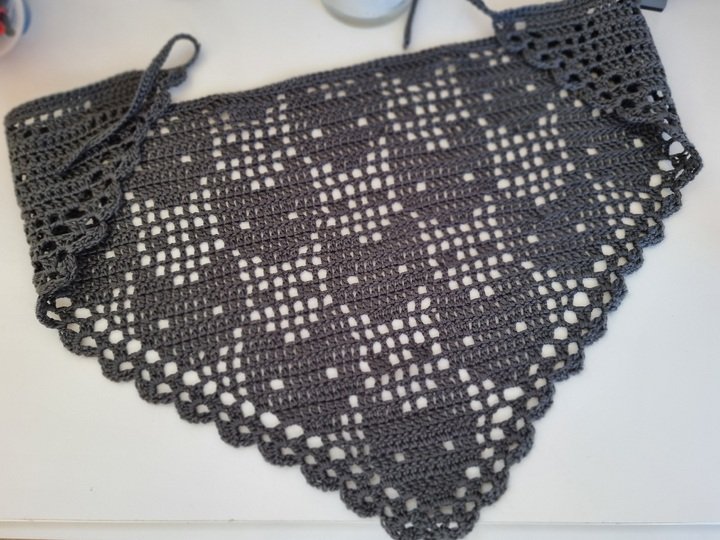 H7 Crochet Pattern for a Headscarf / Kerchief /Bandana “Cat”