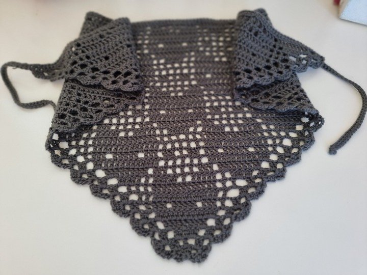 H7 Crochet Pattern for a Headscarf / Kerchief /Bandana “Cat”