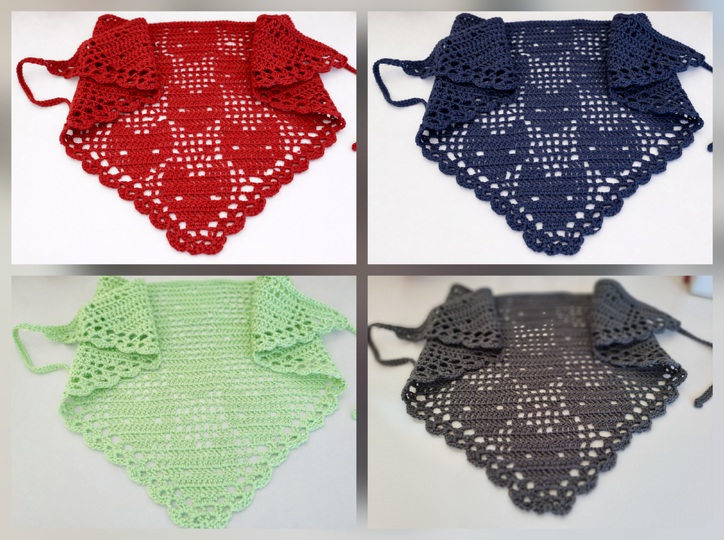 H7 Häkelanleitung für ein Kopftuch / Bandana „Katze“