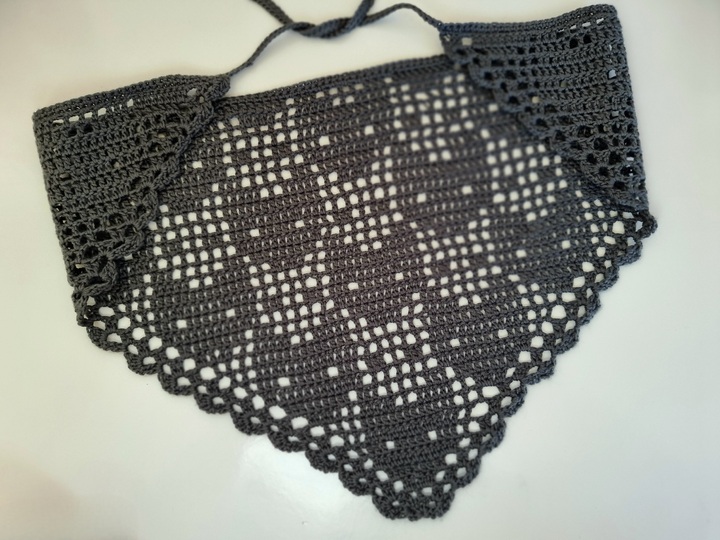 H7 Häkelanleitung für ein Kopftuch / Bandana „Katze“