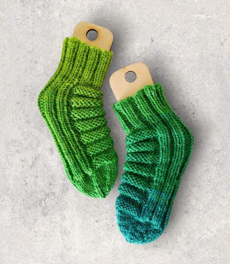 Strickanleitung Baby-Socken Würmli ohne Ferse in 4 Größen     #377