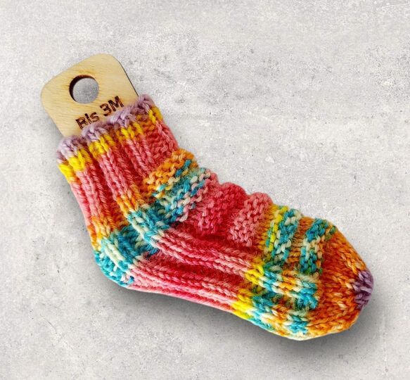 Strickanleitung Baby-Socken Würmli ohne Ferse in 4 Größen     #377