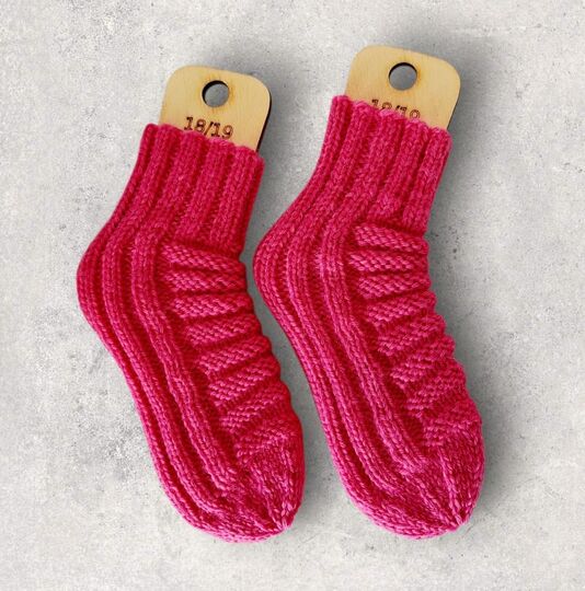 Strickanleitung Baby-Socken Würmli ohne Ferse in 4 Größen     #377