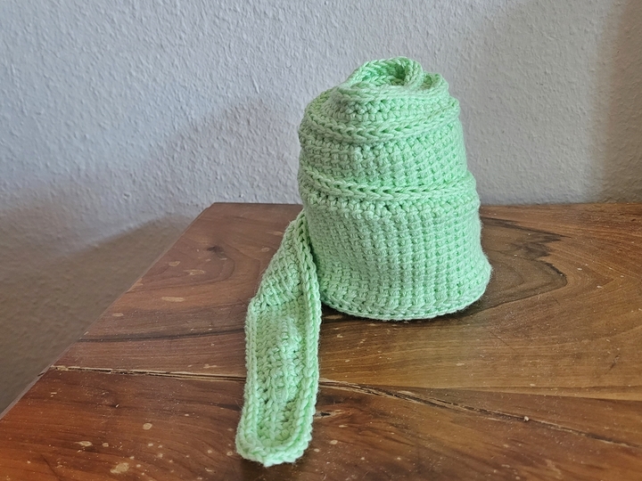 Frühlingstuch Mintha, tunesisch gehäkelt