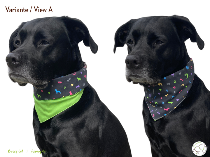 DANDY snap-on Reversible OTC Bandana for Martingale Collars. Sewing Pattern