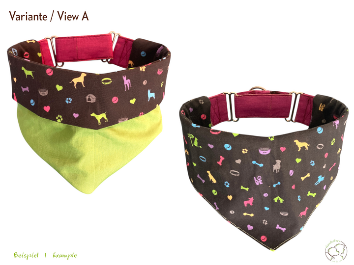 DANDY snap-on Wendehalstuch für Martingale Halsbänder. Nähanleitung+Schnitt