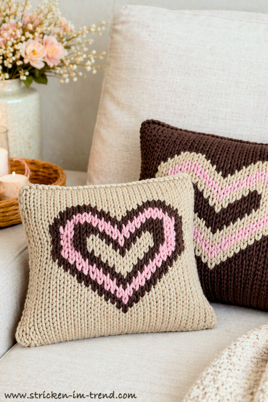 Knitting Pattern Mother’s Day Bundle | 4 HomeWare Designs | Pillows & Poufs - Image 17