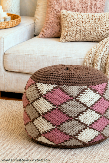 Knitting Pattern Mother’s Day Bundle | 4 HomeWare Designs | Pillows & Poufs